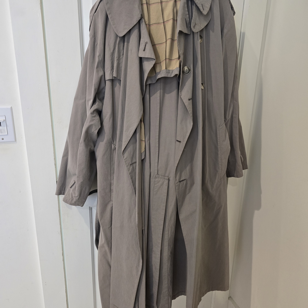 Giorgio Armani Gray Trench Coat